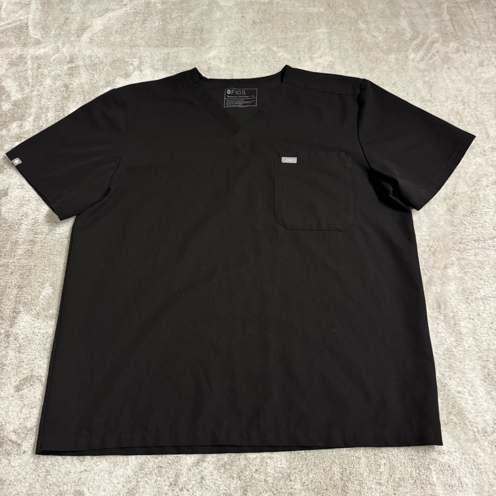 Figs men’s Leon three pocket scrub top black size XL FM1500 PO2723 médical